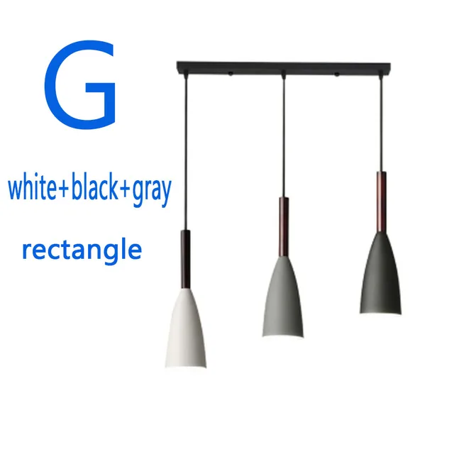 Nordic Pendant Lights Modern Hanging Lamps Minimalist Simple Light Multicolor Lamp 3 Heads for Kitchen Dining Room coffee bar Purple