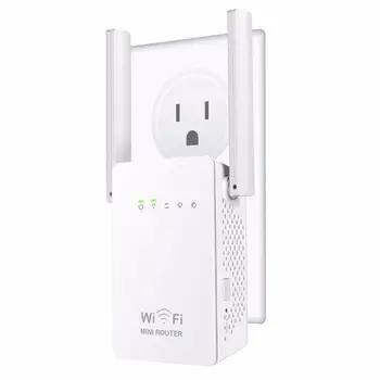 

300Mbps Mini Router WiFi Repeater Network Range Extender Booster N300 Wi-Fi Single Increase Dual External Antennas EU Plug