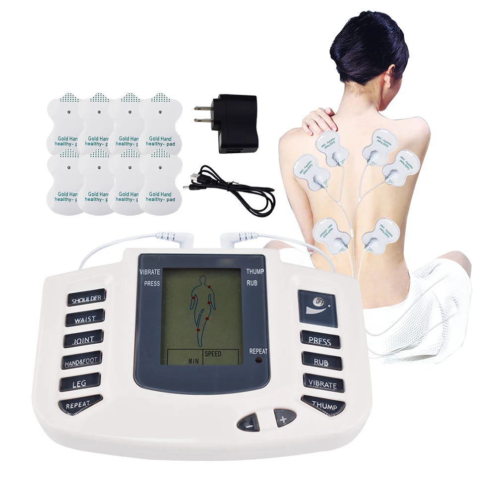 Body Pulse Massager Electric Shock Therapy Muscle Stimulator 16 Massage  Modes US