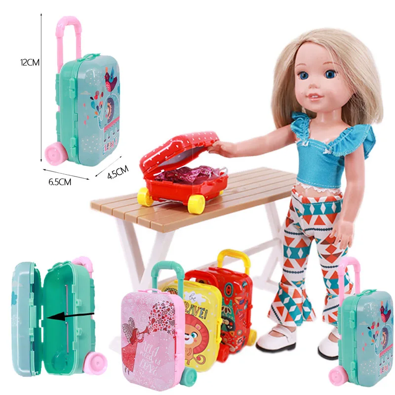 2021NewestSuitcaseDollClothesAccessoriesFor145InchWellie