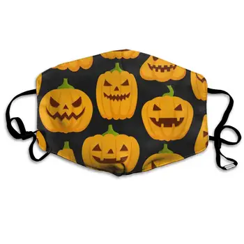 

Comfortable Two Layer Dust Mask, Soft Pumpkin Patterns Face Mask Cover Mouth for Adults and Teens