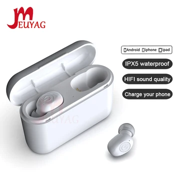 

MEUYAG Bluetooth 5.0 Earphone TWS Wireless Mini Headset True Stereo Headfree Earbuds Earphones With Mic For iPhone Samsung