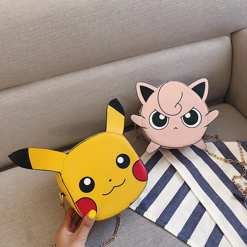 

2019 New Japan Anime Pokemon Pikachu Shoulder Bag Pocket Monsters Cosplay Props Bag Cartoon 3D Mini Cute Chain Haversack Messeng