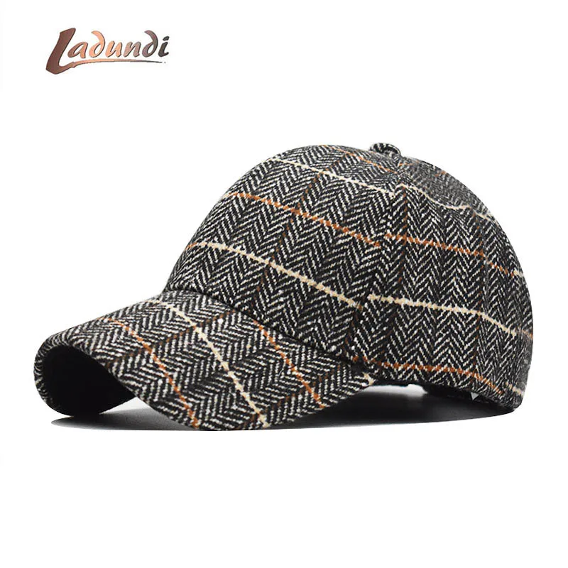 

New Women Small Plaid Leisure Baseball Cap Fashion Celebrity Cap Weave Stripe Classic Trend for Women Brand Cotton Hat