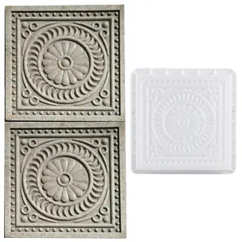 

Square DIY Paving Mould Plastic Simulation Concrete Brick Landscape Pedal Stone Garden Making Tools Path Mold