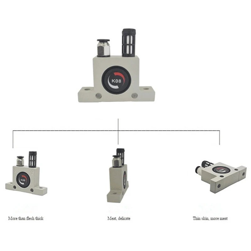 Tuneway 1/4 Pneumatic Turbine Vibrators Silent Golden Industrial Vibrator For Hopper Industrial Pneumatic Vibrator Oscillator Ball Type K-8