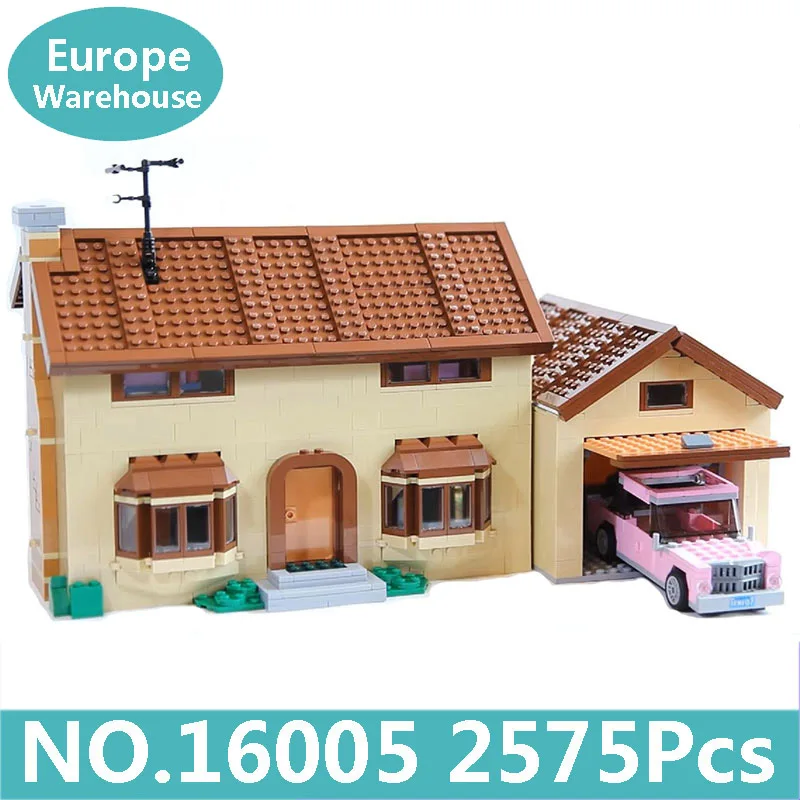 King Bricks 16005 16004 Kwik-E-Mart Симпсоны дом строительные блоки фильм Мультфильм архитектура Lepinblocks 71006 71016 игрушки подарок