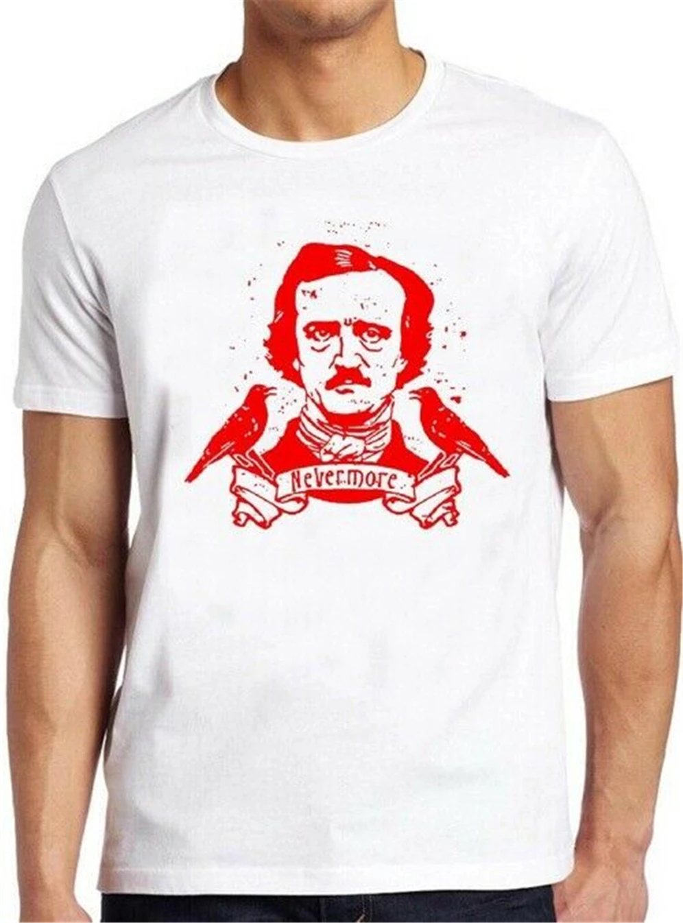 Edgar Allan Poe футболка Quoth The Raven Nevermore Винтаж ужас крутая 54 высокое качество |