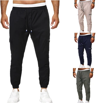

Popular pure cotton foreign trade men's binding feet Casual pants