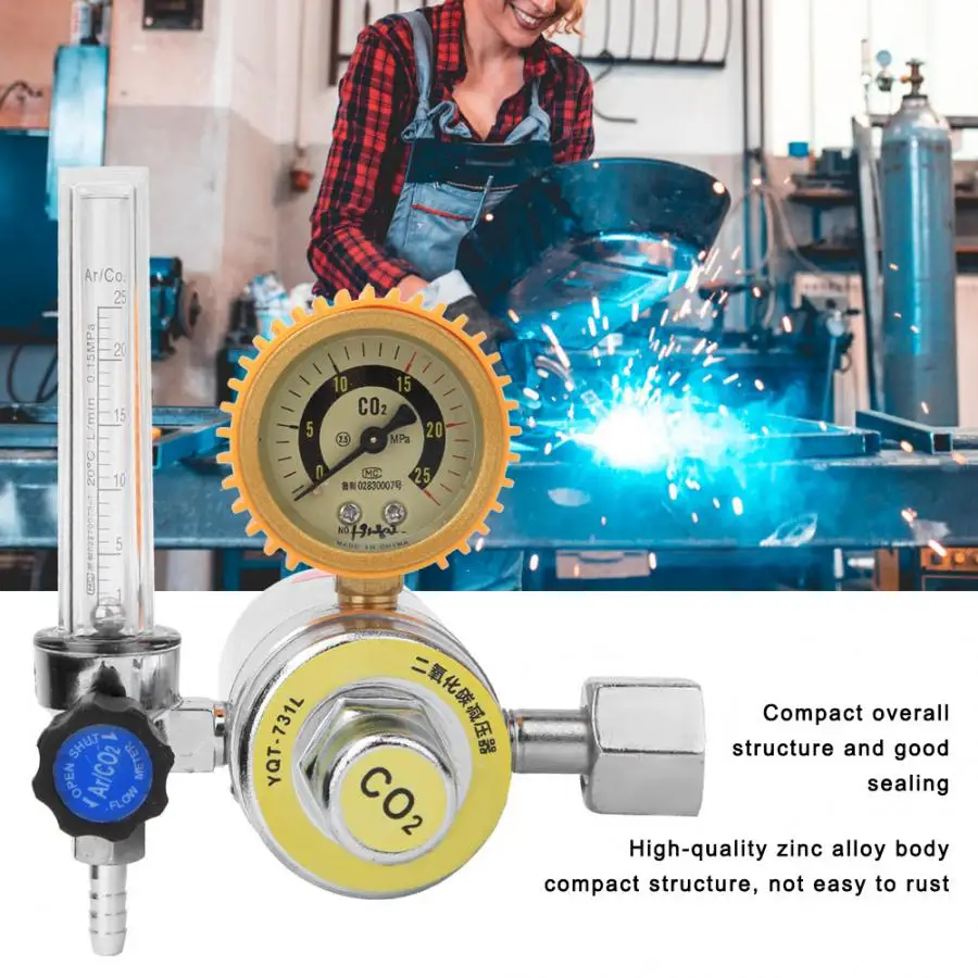 PUSOKEI G5/8 CO2 Pressure Regulator Carbon Dioxide Welding Pressure Reducer Zinc Alloy Pressure Reducer for Welding Cutting Chemical PUSOKEI G5/8 CO2 Pressure Regulator Carbon Dioxide Welding Pressure Reducer Zinc Alloy Pressure Reducer for Welding Cutting Chemical