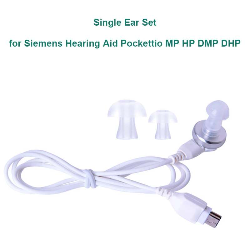 Siemens карманные слуховые аппараты аксессуары аудио приемник и кабель набор для одного уха использовать Pockettio MP hp DMP D hp аксессуары - Цвет: Single Ear SET