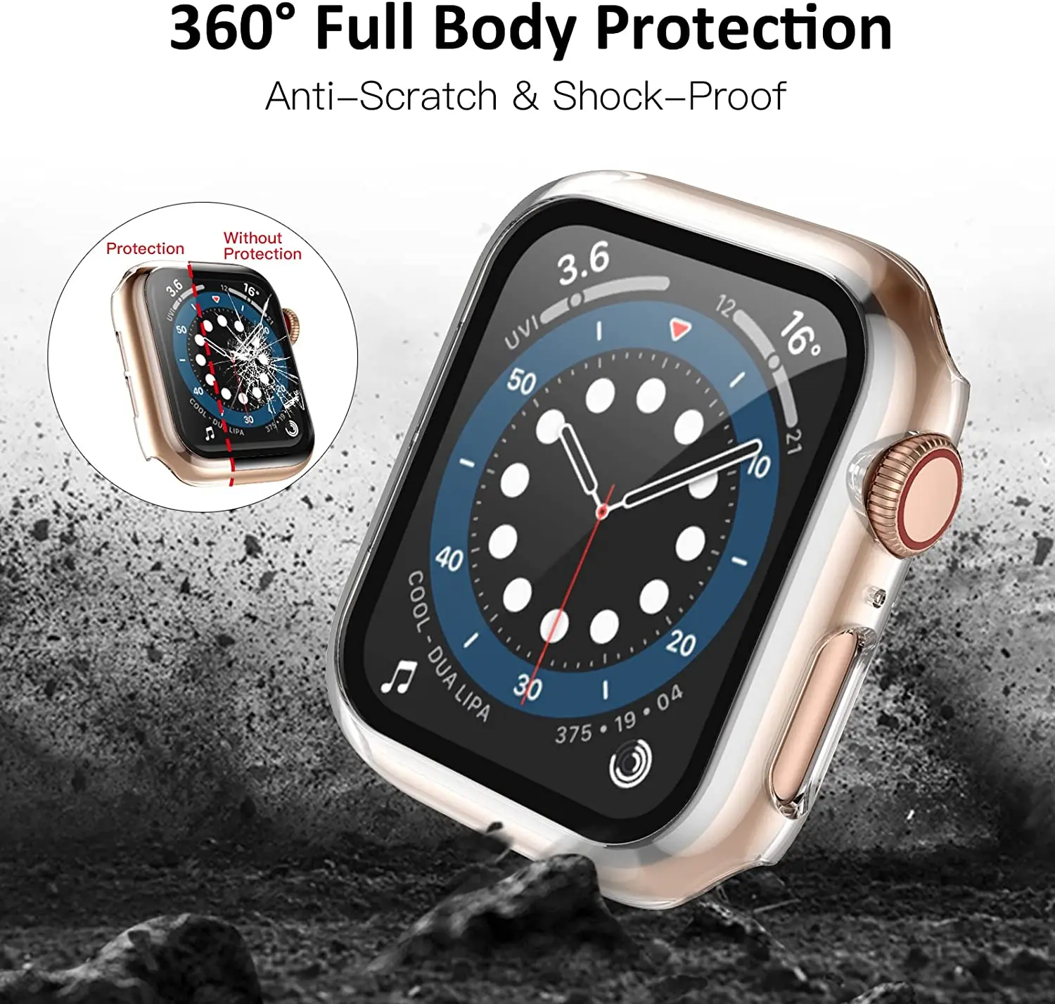 4pcs ü Ŀ ȭ ȣ ̽  ð 44mm 40mm, ϵ PC ̽ ȣ Ŀ iWatch ø 7 6 5 4 3 2 1 SE