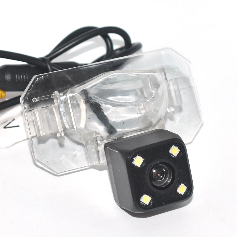 4-LED ZJCGO CCD HD Автомобильная камера заднего вида для парковки ночного видения Водонепроницаемая камера для Honda City S ZX GD EN ES5 EU для Acura CSX - Название цвета: 4-LED
