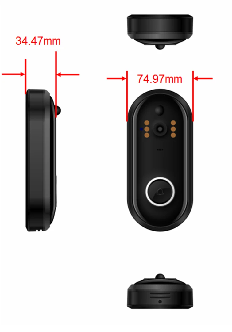 SNOSECURE видео дверной звонок монитор домофон 720P камера безопасности дверной телефон двухстороннее аудио ночное видение беспроводной домофон дверной Звонок