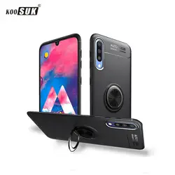 Для samsung Galaxy A50 чехол роскошный чехол кольцевой магнитный держатель мягкий матовый Силиконовый чехол для samsung A10 A20 A30 A40 A60 A70 случае