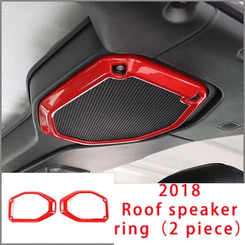 

For Jeep Wrangler 18-20 red Roof speaker ring chrome molding trim 2pcs