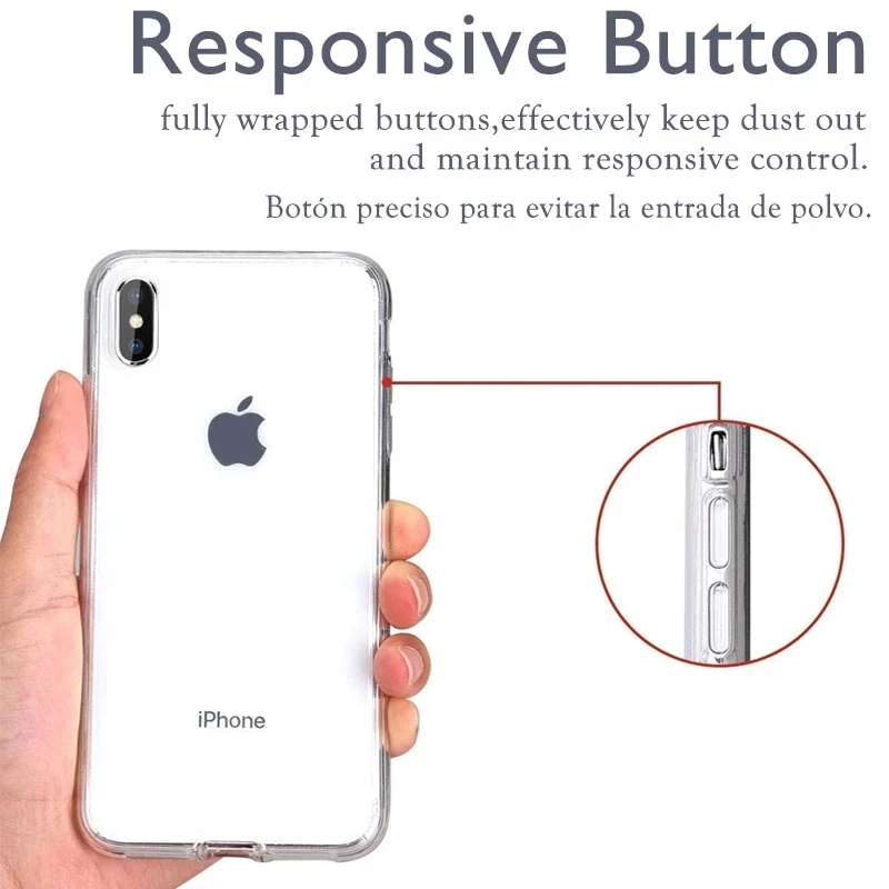 360 Double Silicone Clear Soft Case For IPhone 13 12 11 Pro XR XS Max Full Body Protective Cover On IPhone 6 6S 7 8 Plus SE 2020 iphone 11 cover