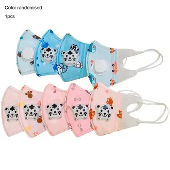 

Disposable Children Mask Breathing Valve N95 Meltblown Cloth Dustproof Cartoon Five-Layer Protective Mask For 0-10 Years Kids