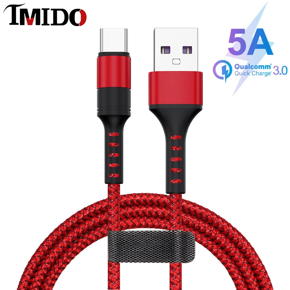 

5A Super Fast USB C Cable for Huawei P30 Pro P20 Quick Charge 3.0 Cable Tipo C for Samsung S10 S8 A70 Xiaomi Mi 9 Oneplus 7 Pro