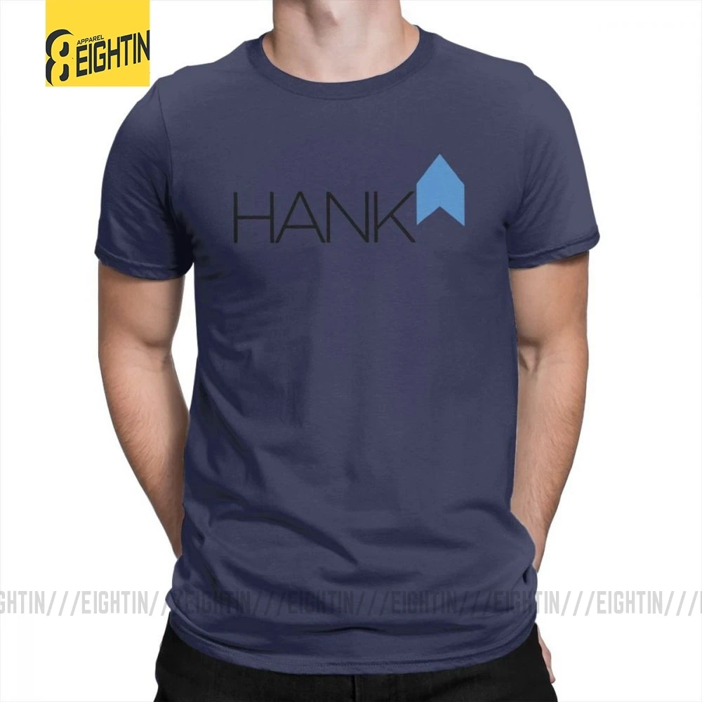 Футболки Detroit Been Human Хэнк ап, классические новые футболки, футболки, хлопок, с коротким рукавом, мужские - Цвет: Тёмно-синий