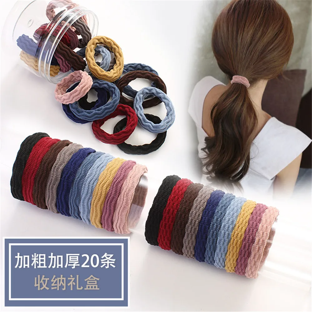 Women Girls Scrunchie Hair Rope Band Tie Headdress Polyester Elastic Fashion 