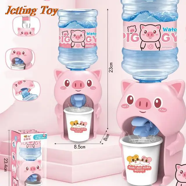 Kids Mini Cartoon Drink Water Dispenser Toy Kitchen Play House Toys for Children Game Toys 5