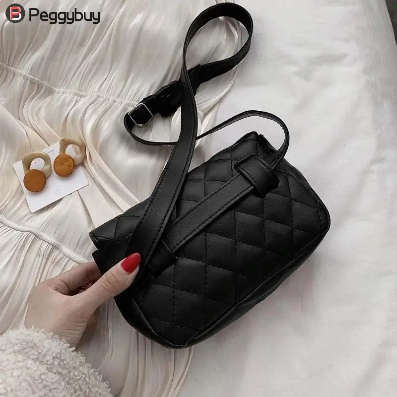 Мода из искусственной кожи поясная сумка для женщин сплошной цвет сумки на плече на груди дамы небольшой поясная сумка