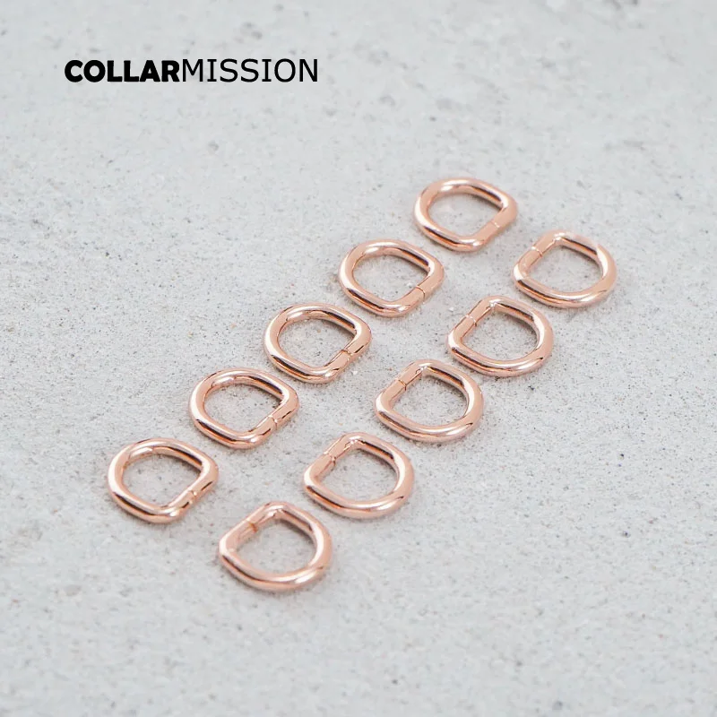 배낭용 비용접 조정 가능한 금속 D 링 10mm, 신발 가방 애완 동물 칼라 디 버클 DIY 액세서리 DK10M