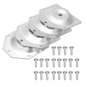 

4Pcs 6 Angled Slope Sofa Legs Protector Table Feet Fixing M8 Mounting Bracket with Screws for Home Furniture Sofa Feet