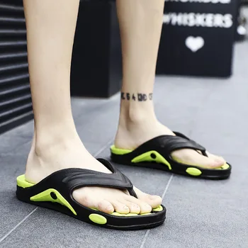 

Hot Selling Mens Flip Flops Breathable Lightweight Wear-resistant Non-slip Thick Sole Massage Shoes