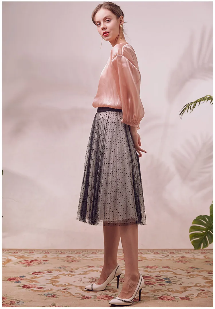 Heydress элегантные кружевные юбки офисный женский узкий длиной до колена A-Lin юбка женские юбки в горошек с высокой талией