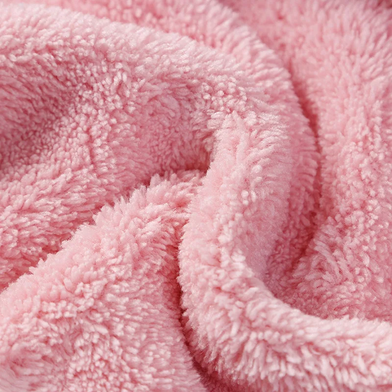 Cute Cartoon with Big Eye Rabbit Eared Bibulous Household Thick Polyester And Nylon Coral Velvet Quick-Dry Headcloth