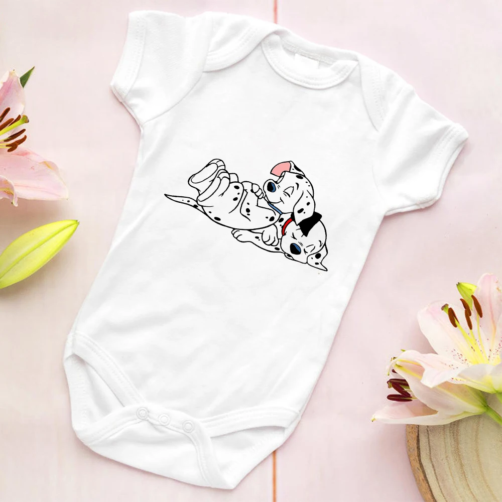 Monos recién nacidos de perros pequeños, pelele divertido de Dálmatas, 101