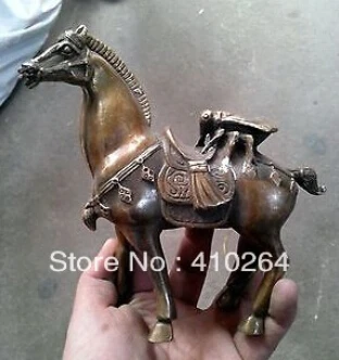 

Free Shipping Beautiful Chinese bronze brass Horses Statue figure