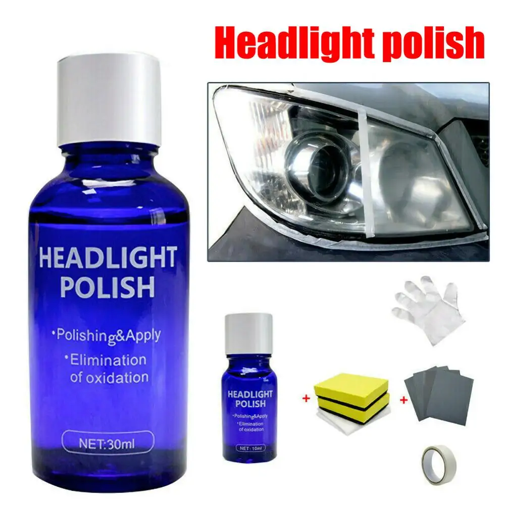 

9H Car Hardness Headlight Lens Restoration Kit Headlight Repairing ToolLiquid Polish Auto Cleaner Set Safe and Environmentally