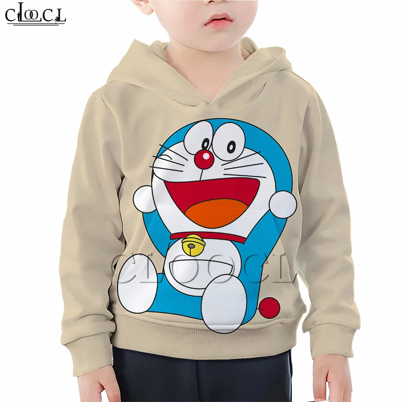 Hoodies 9 Детская одежда для маленьких девочек; толстовка с капюшоном и 3D-принтом дораэмона; толстовка в стиле хип-хоп для дочки; спортивная одежда для маленьких мальчиков; топы - Цвет: Hoodies 9