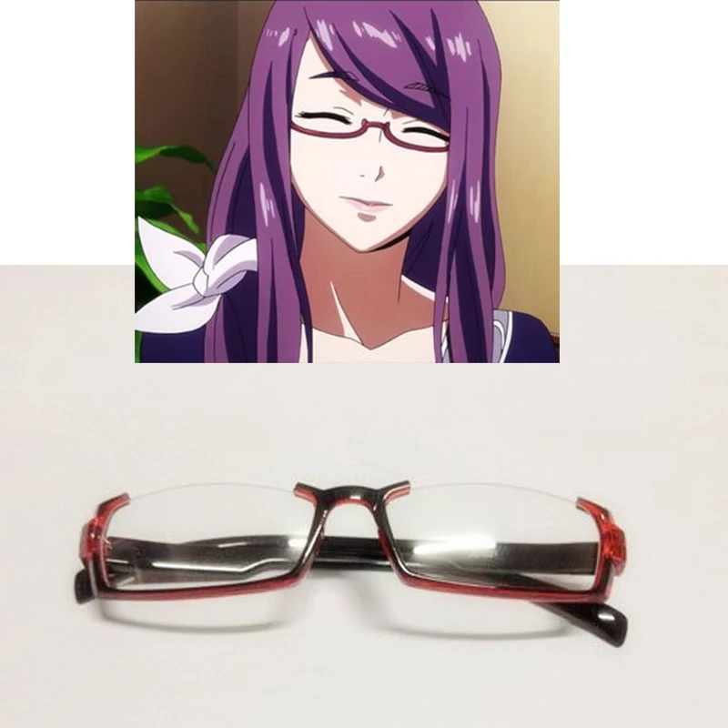 Tokyo Ghoul Nishio Nishiki Anime Costume Glasses Cosplay Prop Kamishiro Rize Women red Eyewear accessories |