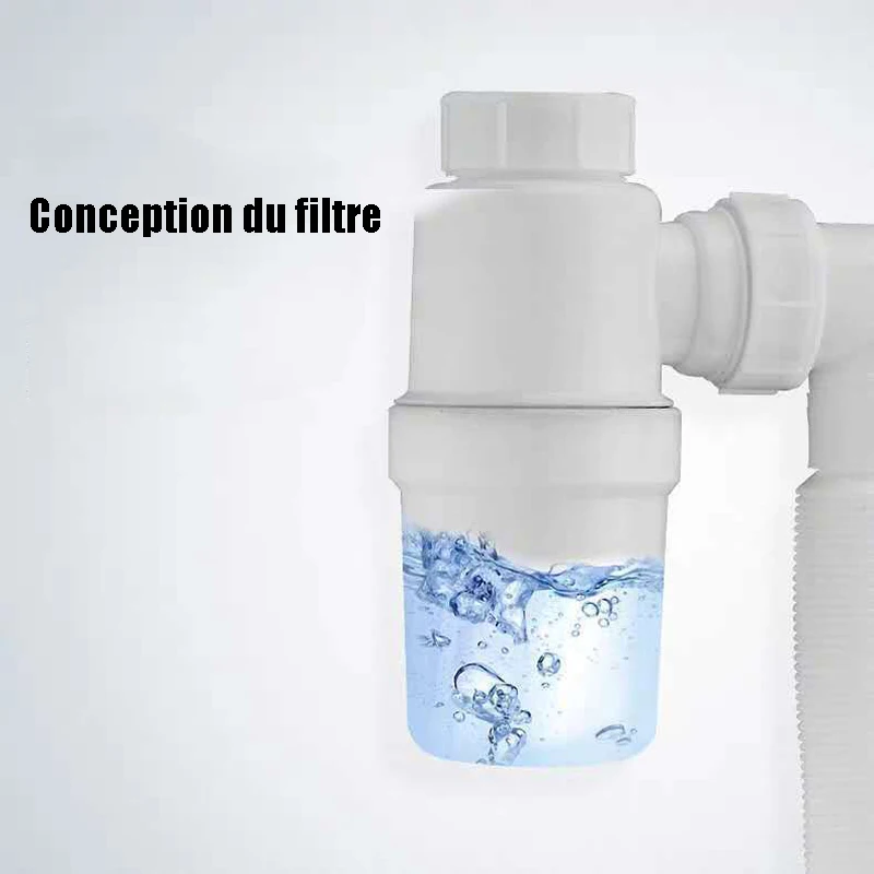 Tuyau De Vidange Flexible Universel OLIREXD - Extensible Pour évier, Salle De Bain, Cuisine - PP