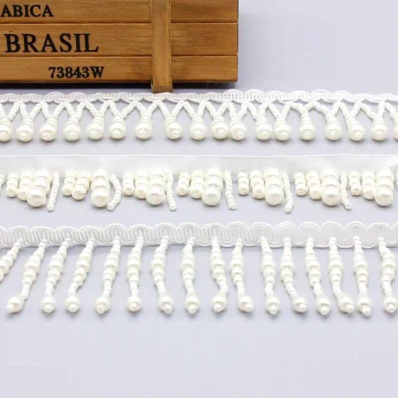 

Style optional Shake Pearl Beads Ribbon DIY Apparel Accessories Lace Flower Beads String Chain For Wedding Party Decoration