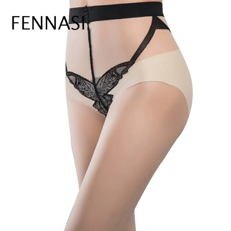 FENNASI, сексуальные женские колготки с бабочкой, тонкие, тонкие, мягкие, модные, нейлоновые, женские колготки, обтягивающие, для тела, колготки для женщин