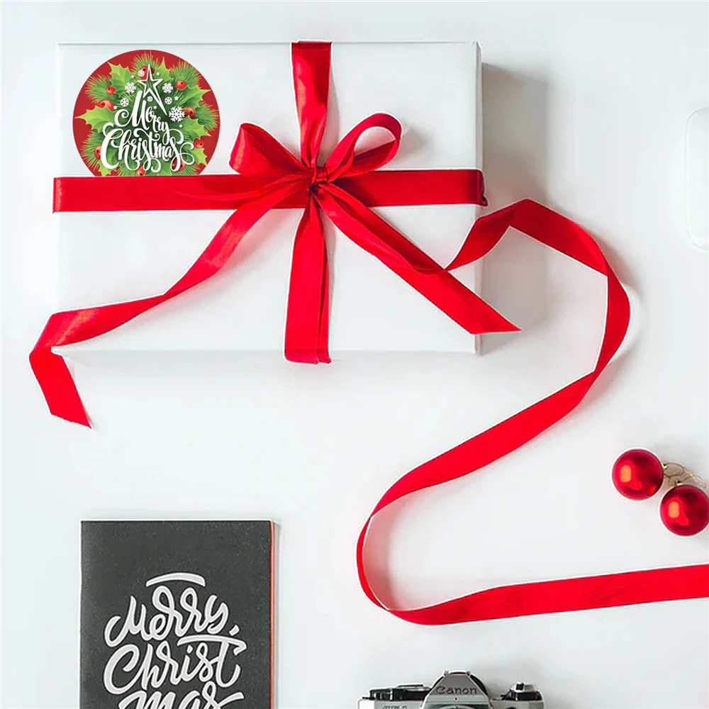 Boneco de Neve Adesivos de Natal para Embrulhar Etiquetas da Caixa de Presente Feliz Natal Adesivos 1.5 Polegada Árvore Decorativo 500 Pçs 4 High Quality Material escolar e de escritório