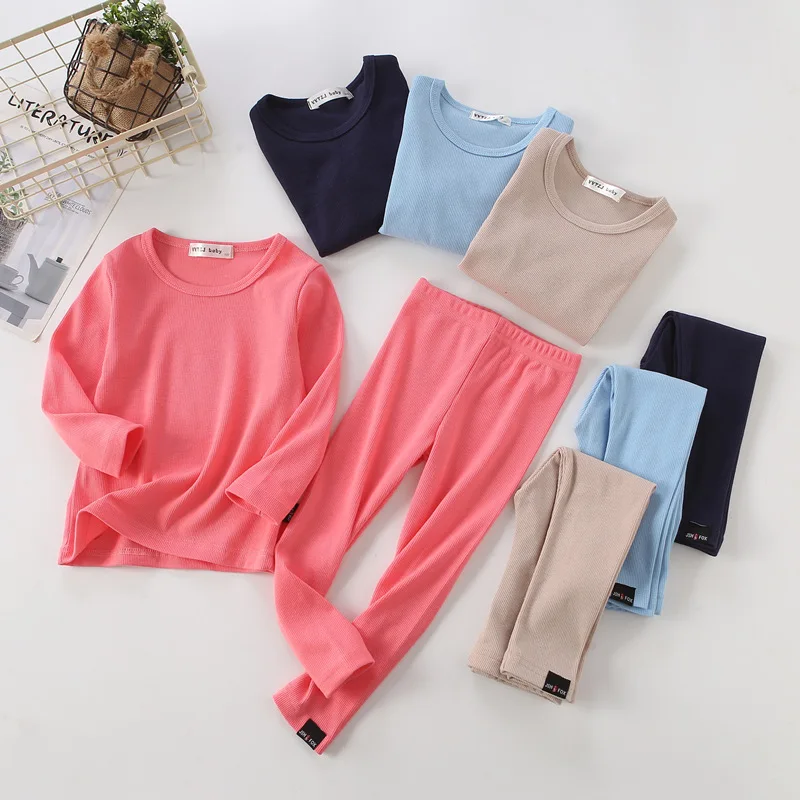 New Fashion Baby Girl pajamas For Kids Boys Children Clothes Autumn Winter Toddler Set Pink Soft Comfortable Long sleeve 7 Years (1)