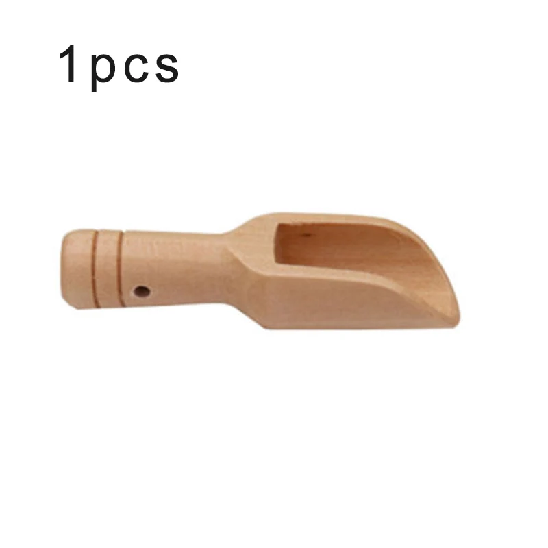 1pcs 10 шт., деревянная кухонная травяная пудра, рисовая специя, соль, сахар, ложка для муки, совок, инструменты для приготовления пищи, кухонная ложка cozinha cocina - Цвет: 1pcs