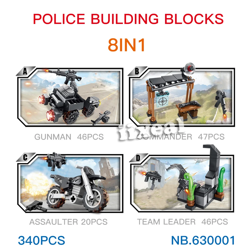 Новый Fit Lego городской спецназ команда летающих тигров строительные блоки для