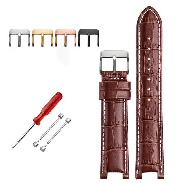 Senior COW LEATHER Watch Strap for GC Watches band 22*13mm 20*11mm Notched watchband genuine