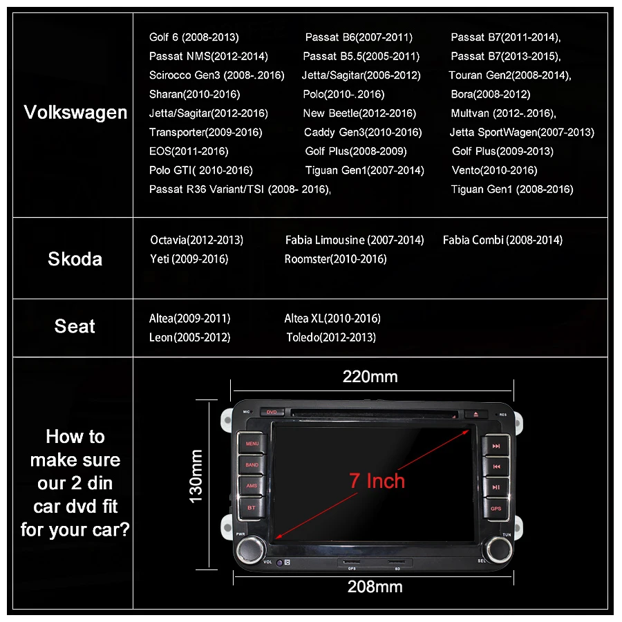 Автомагнитола TOPSOURCE 2 din для Seat Altea 2004 2015 мультимедийный проигрыватель с 7 дюймовым