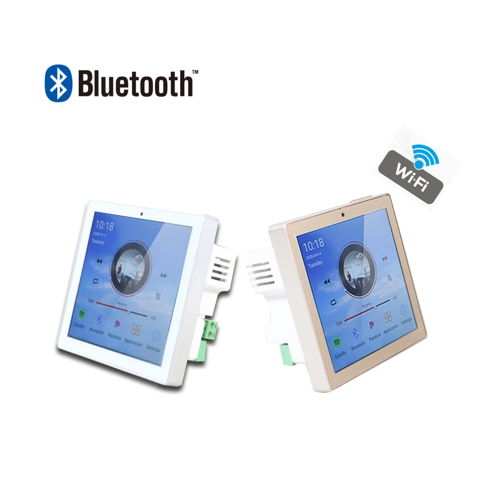 US $184.00 Home Audio Wall Mount Bluetooth Amplifier Board And WiFi Mini Amplicador With Android System And Touchscreen For BGM Music Host