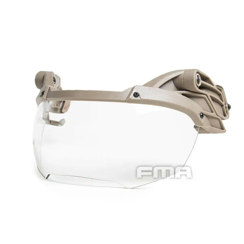 DE Transparent lens FMA OP шлем очки 3 мм утолщаются противотуманные линзы Защитный Страйкбол Пейнтбол - Цвет: DE Transparent lens