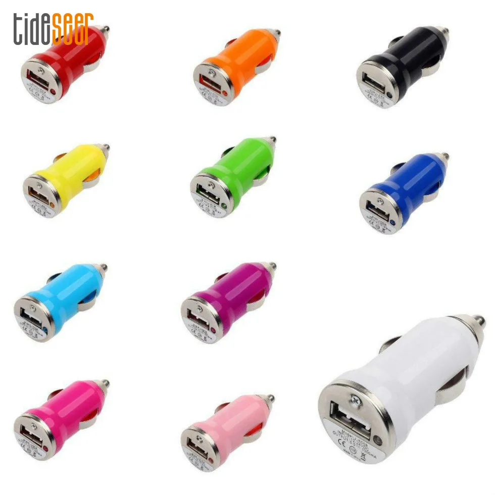 US $577.50 Mini Pocket Size Bullet Single USB Car Charger Adapter Sockets 5V 1A Universal For Mobile Phones GPS Tablet PC 2000pcs