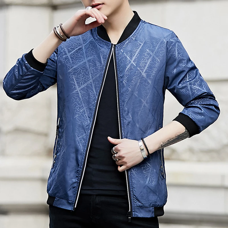 

Jacket Men's Short 2019 Spring Men's Clothes Cool Slim Fashion Baseball Shirt New Baseball Jacket